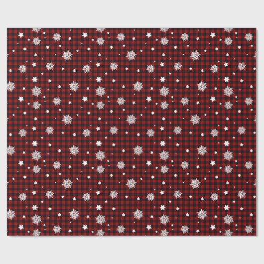 Red Christmas Pattern  Geschenkpapier (Flach)
