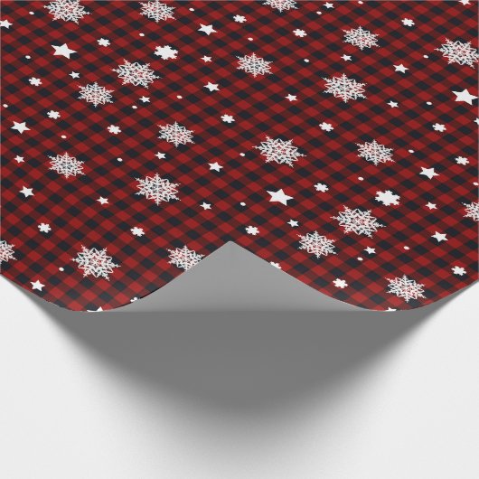 Red Christmas Pattern Geschenkpapier (Ecke)