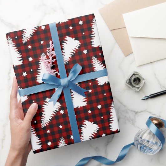 Red Christmas Pattern Geschenkpapier (Schenken)