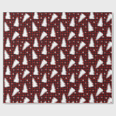 Red Christmas Pattern Geschenkpapier (Flach)