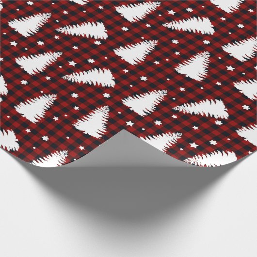 Red Christmas Pattern Geschenkpapier (Ecke)