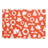 Red Christmas Pattern Kissenbezug (Rückseite)