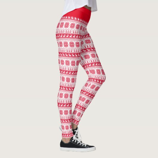 Red Christmas Pattern Leggings (Rechts)