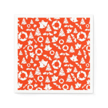 Red Christmas Pattern Paper Napkin