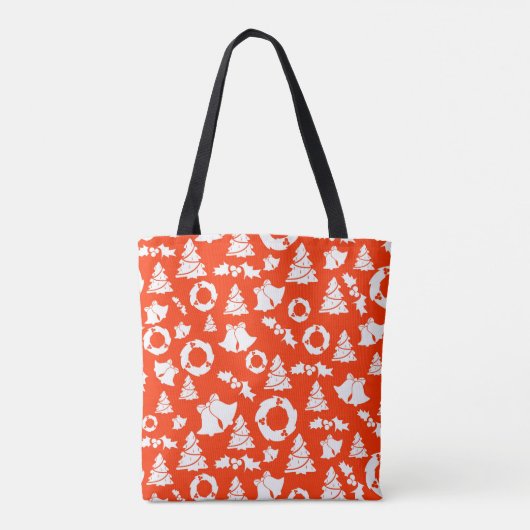 Red Christmas Pattern Tasche (Rückseite)
