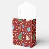 Red Christmas Pattern Tent Party Favor Gift Box Geschenkschachtel (Geöffnet)