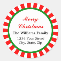 Red Christmas Peppermint Candy Stripes