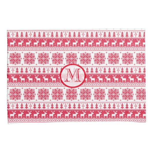 Red Christmas Pillowcase Kissenbezug (Vorderseite-Rechts)