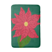 Red Christmas Poinsettia Badematte (Vorderseite Vertikal)