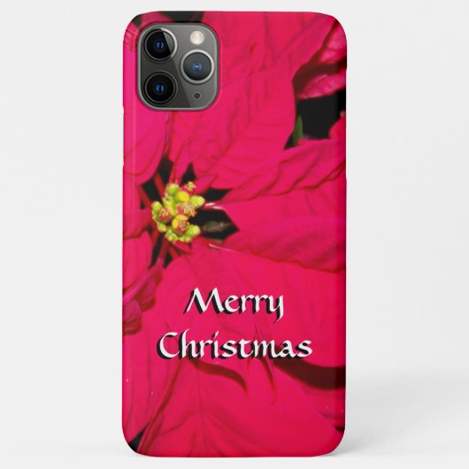 Red Christmas Poinsettia Case-Mate iPhone Hülle (Rückseite)