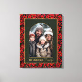 Red Christmas Poinsettia Custom Foto Leinwanddruck (Vorderseite)