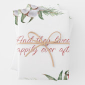 Red Christmas Poinsettia Frame Personalisiert Geschenkpapier Set (Beispiel)