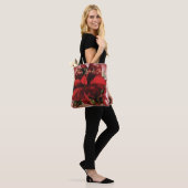 Red Christmas Poinsettia Tote Bag Tasche (Am Model)