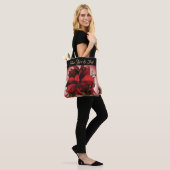 Red Christmas Poinsettia Tote Bag Tasche (Am Model)