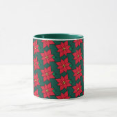 Red Christmas Poinsettias Coffee Tasse Geschenk (Zentrum)
