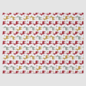 Red Christmas Reindeer Pattern#12 ID1009 Seidenpapier (Vorderseite)