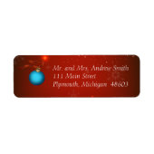 Red Christmas Return Address Label (Vorne)