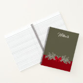 Red Christmas Ribbon-Notebook Notizblock (Innenseite)
