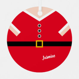 Red Christmas Santa Anzug Ballon Karikatur Ornament Aus Metall