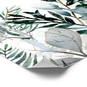 Red Christmas Santa Baby Babydusche Begrüßungszeic Poster (Ecke)