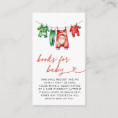 Red Christmas Santa Baby Duschbücher für Baby Begleitkarte (Vorderseite)