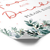 Red Christmas Santa Baby Dusche Küche Poster (Ecke)