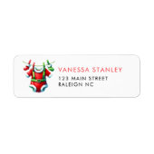 Red Christmas Santa Baby Dusche Rücksendeadresse (Vorne)