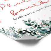 Red Christmas Santa Baby Duschkabine Foto Auszeich Poster (Ecke)