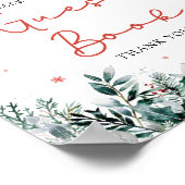 Red Christmas Santa Baby Showstar Gästebuchsignatu Poster (Ecke)