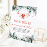 Red Christmas Santa Baby wie groß ist Mama's Bauch Sockelschild<br><div class="desc">Das Red Christmas Santa Baby How Big Is Mommy's Bly Game Sign bringt festlichen Spaß in Ihre Urlaubsdusche! Mit seinem fröhlichen roten Design und den vom Weihnachtsmann inspirierten Details lädt dieses Spielzeichen die Gäste dazu ein, die Bauchgröße von Mommy zu erraten und dem Fest eine spielerische, leichte Aktivität hinzuzufügen. Es...</div>