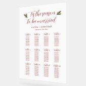 Red Christmas Seating Chart Acrylic Sign Acrylschild (Winkel)