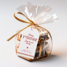 Red Christmas S'mores Baby Shower Fevor Tags
