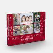 Red Christmas Snowflake Family 6 FotoCollage Fotoblock (Links)