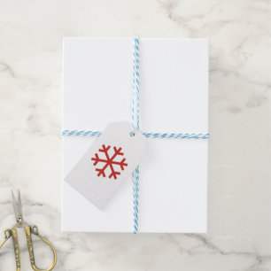 Red Christmas Snowflake Geschenkanhänger
