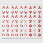 Red Christmas Snowflake Geschenkpapier (Flach)