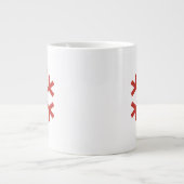 Red Christmas Snowflake Jumbo-Tasse (Vorderseite)