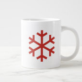 Red Christmas Snowflake Jumbo-Tasse (Rechts)