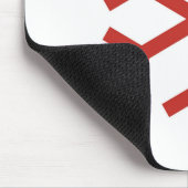 Red Christmas Snowflake Mousepad (Ecke)