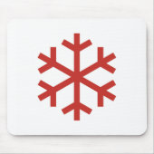 Red Christmas Snowflake Mousepad (Vorne)
