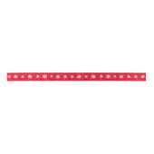 Red Christmas Snowflake Muster Satinband (Vorderseite)