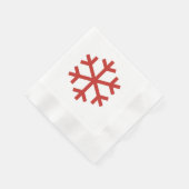 Red Christmas Snowflake Serviette (Ecke)