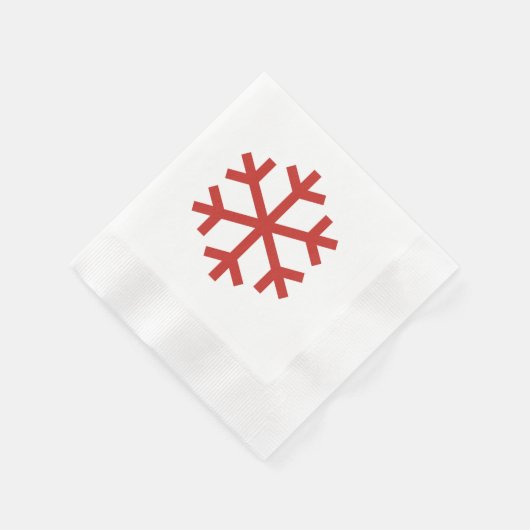 Red Christmas Snowflake Serviette (Ecke)