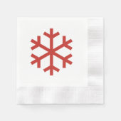 Red Christmas Snowflake Serviette (Vorderseite)