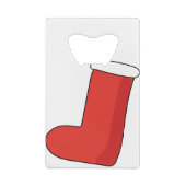 Red Christmas Sock Geldbeutel Flaschenöffner (Rückseite)