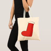 Red Christmas Sock Tragetasche (Vorderseite (Produkt))
