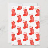 Red Christmas Sounds Niedliche Pattern Holiday Par Einladung (Rückseite)