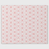 Red Christmas Star Crochet Geschenkpapier (Flach)