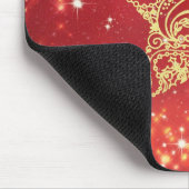 Red Christmas Star Mousepad (Ecke)