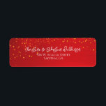 Red Christmas Star Rücksendeadresse<br><div class="desc">Ein wunderschönes Weihnachtsadressen-Label. Dieses rote Design zeichnet sich durch gelbe Sterne mit stilvoller Typografie aus. Einfach mit Ihren eigenen Details anpassen.</div>