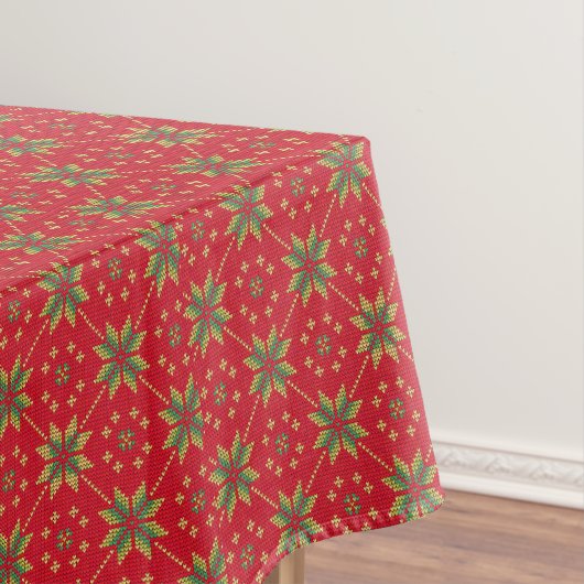 Red Christmas Strick DesignTischdecken Tischdecke (Beispiel)